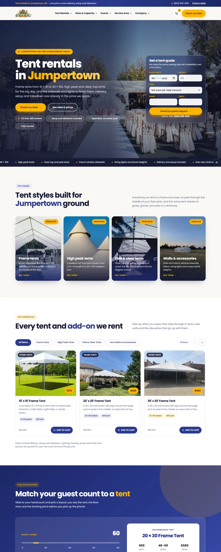 Canopy design, home page