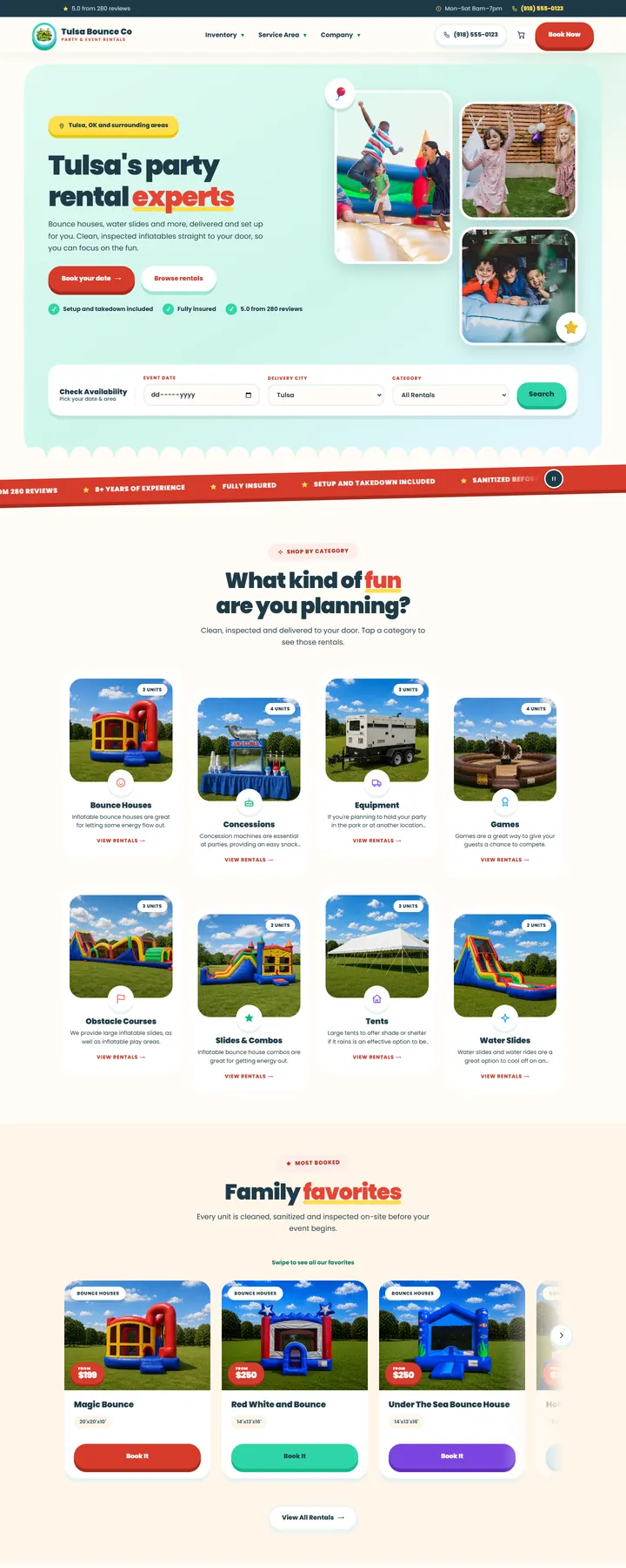 Confetti design, home page