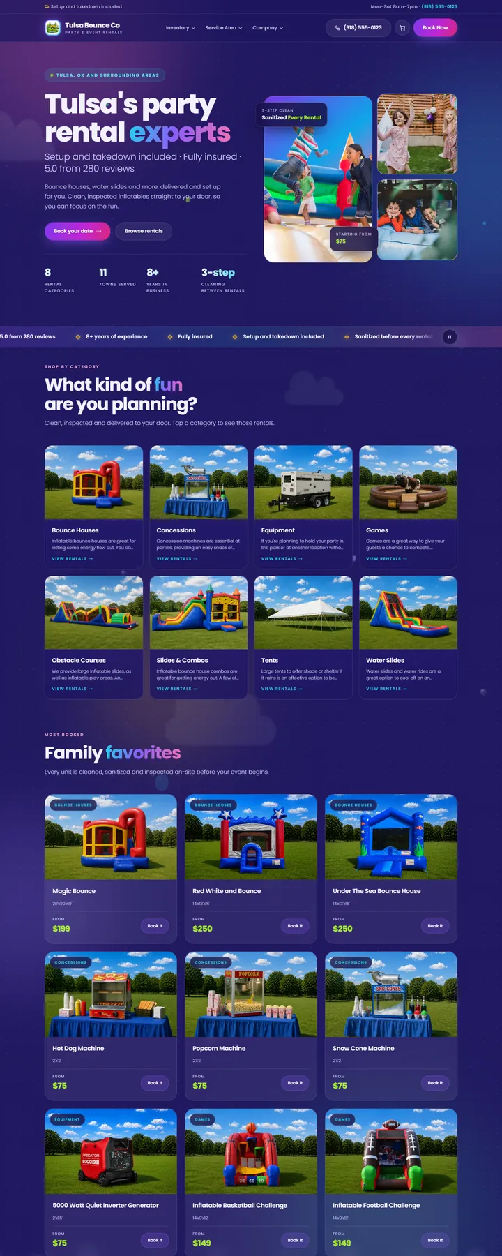 Glow design, home page