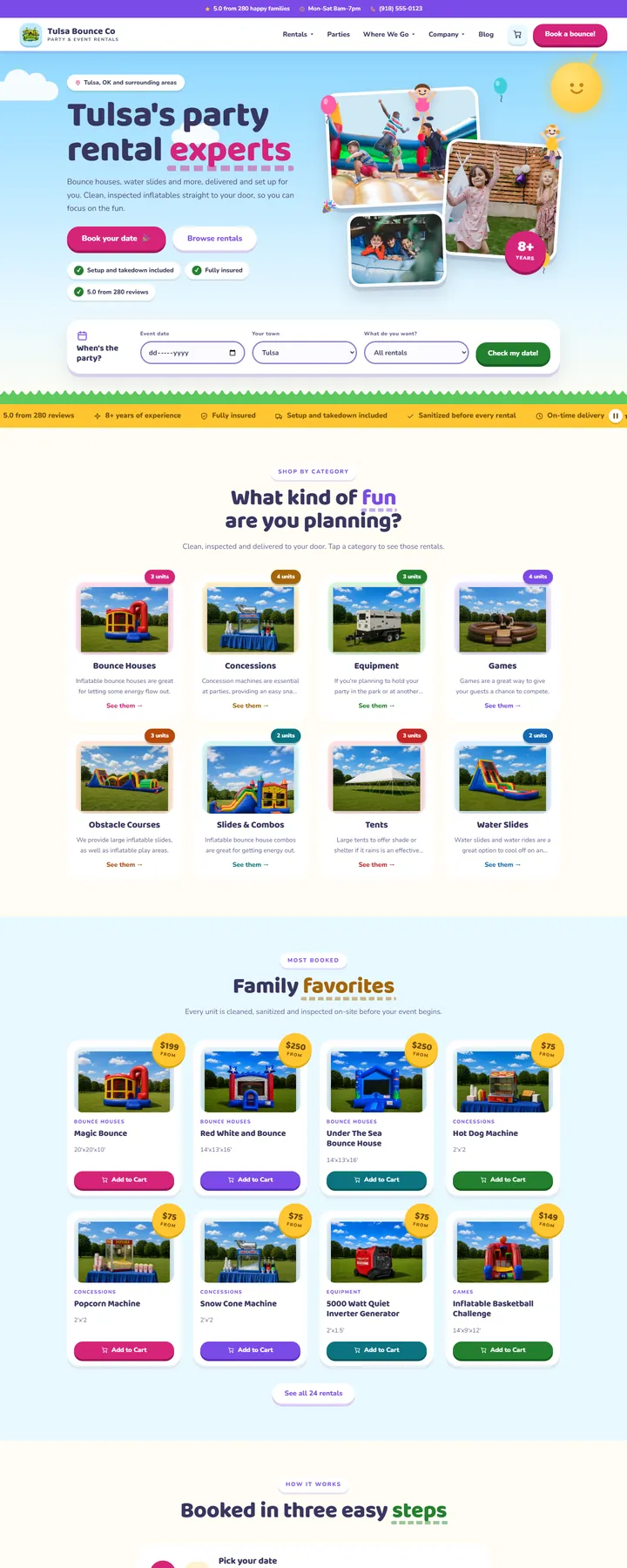 Playground design, home page